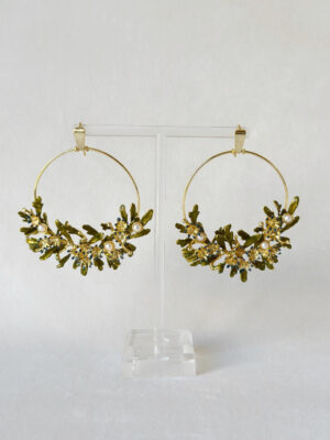 Blooming crescent chandbali earrings – forget-me-not blue1