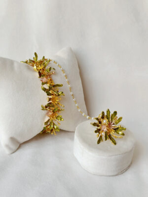 Blooming haathphool with pearls – Pastel Garden2