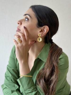 Comet Earrings Gold-01
