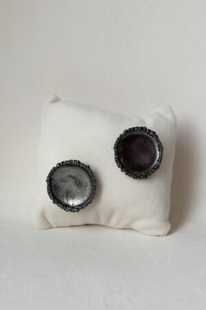 Crater Earrings Black-01
