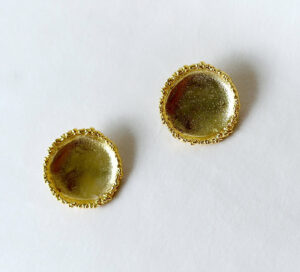 Crater Earrings Gold