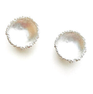 Crater Earrings Silver
