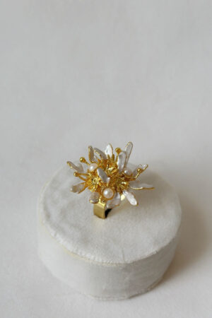 Flowerburst Ring – Snowy White