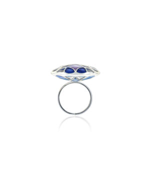 Kaleidoscope Psychedelic Ring Blue2