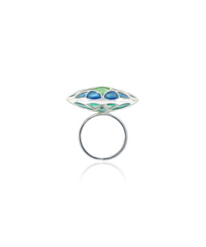 Kaleidoscope Psychedelic Ring Green2
