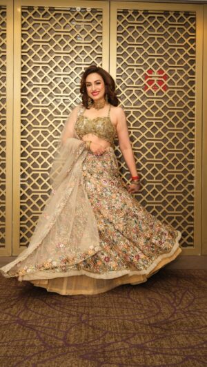 Multicolor Floral Sequins Embroidered Lehenga Set-01
