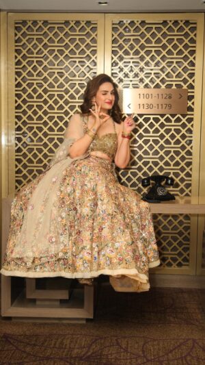 Multicolor Floral Sequins Embroidered Lehenga Set-02