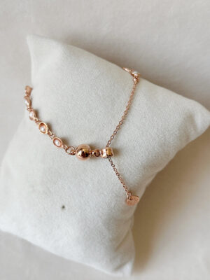 Pearl Cup Cascade bracelet Rose Gold-03
