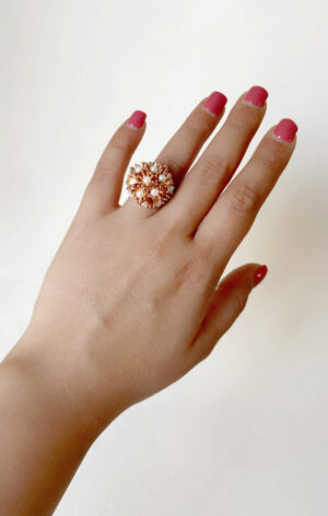 Sunshine Mini Pearl Ring Rose Gold2
