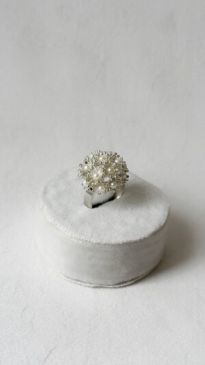 Sunshine Mini Pearl Ring Silver2