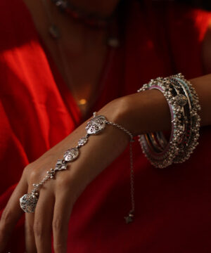 Thar Chokho Hathphool Bracelet Silver