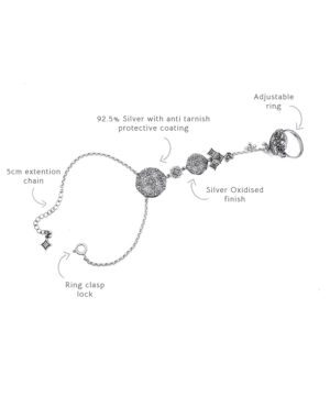 Thar Chokho Hathphool Bracelet Silver2