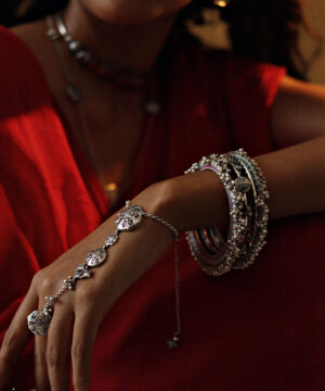 Thar Chokho Hathphool Bracelet Silver3