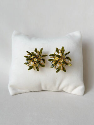 Wild Flower Bouquet Studs Blue1
