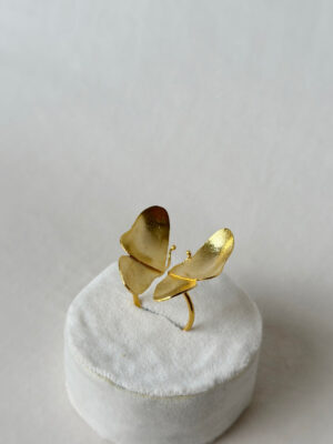 Wings of Spring Open Flexible Ring - Gold
