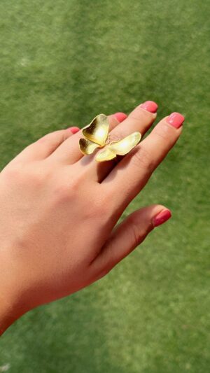 Wings of Spring Open Flexible Ring - Gold2