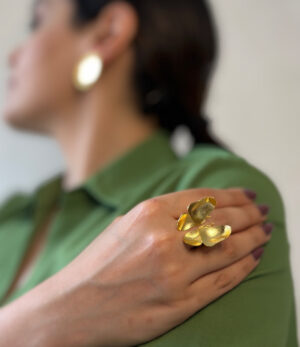 Wings of Spring Open Flexible Ring - Gold3