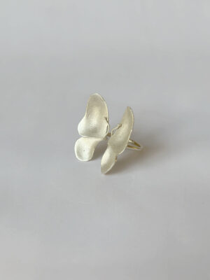 Wings of Spring Open Flexible Ring – Silver